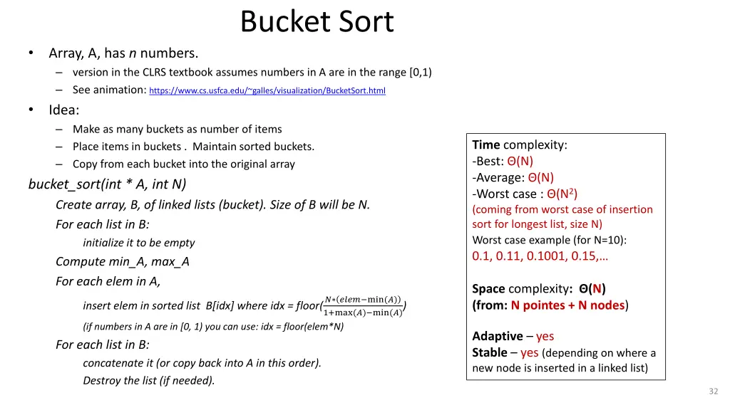 bucket sort 2