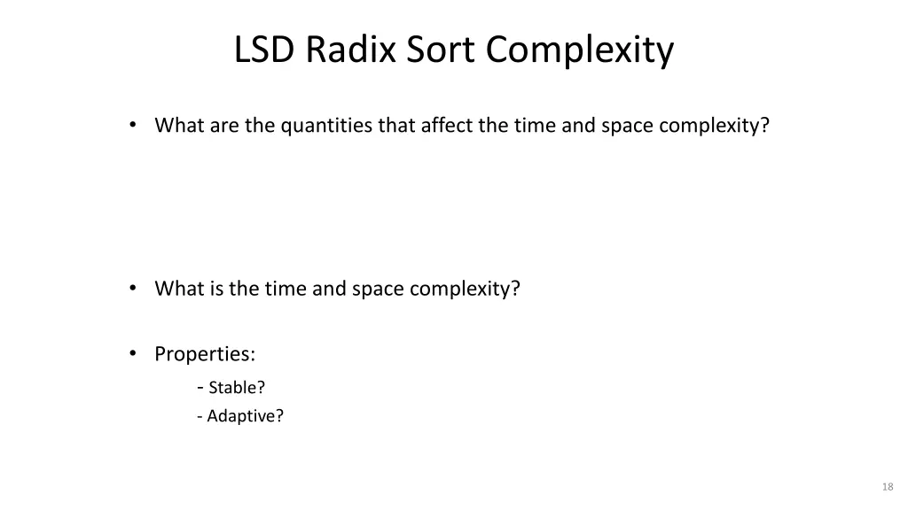 lsd radix sort complexity
