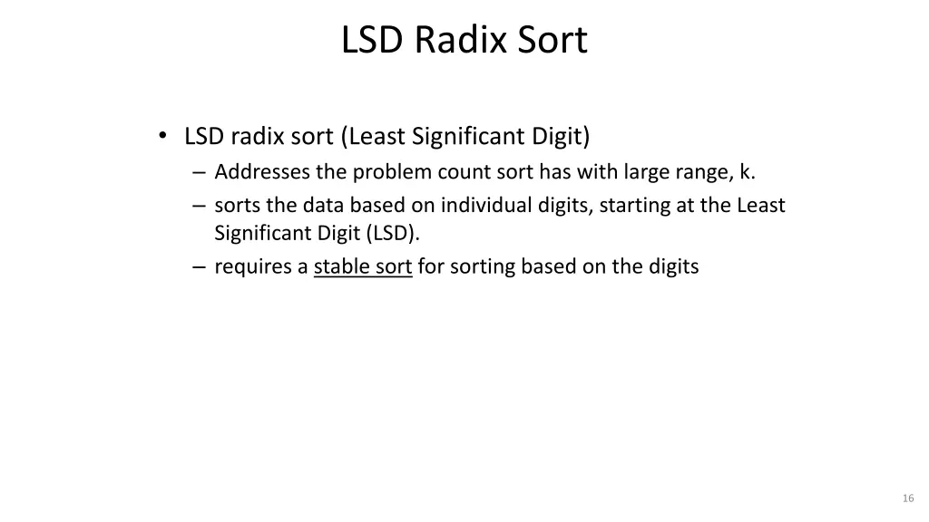 lsd radix sort