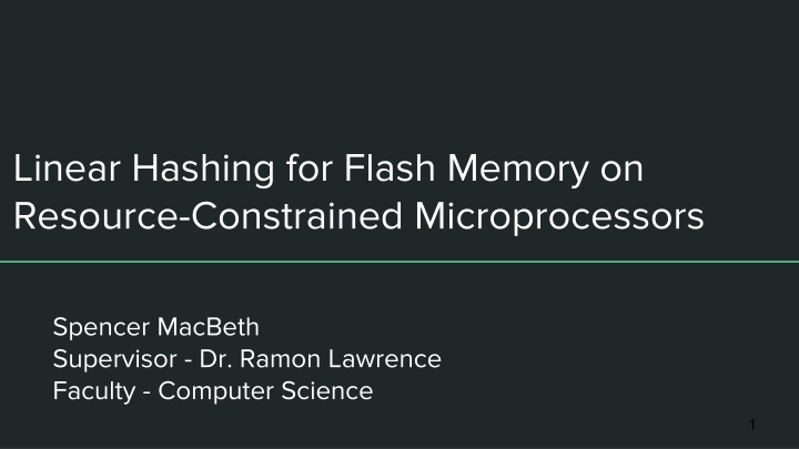 linear hashing for flash memory on resource