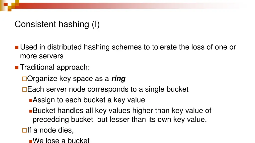 consistent hashing i