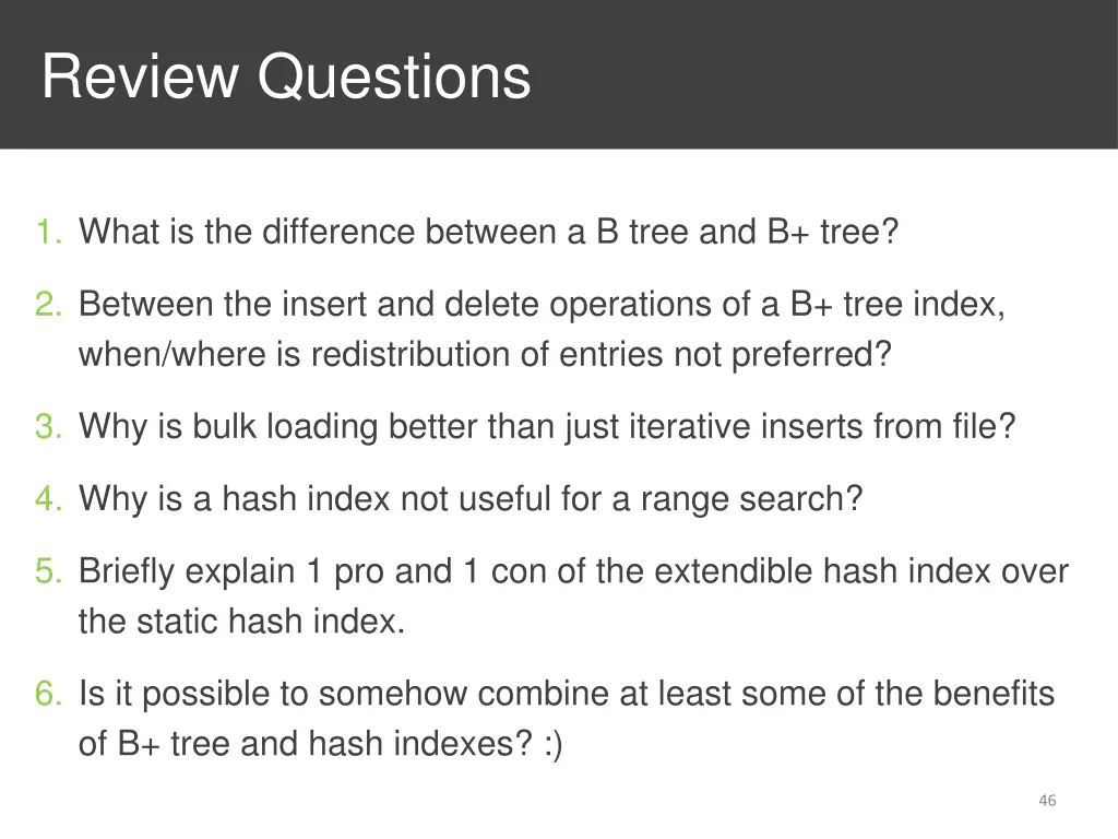 review questions