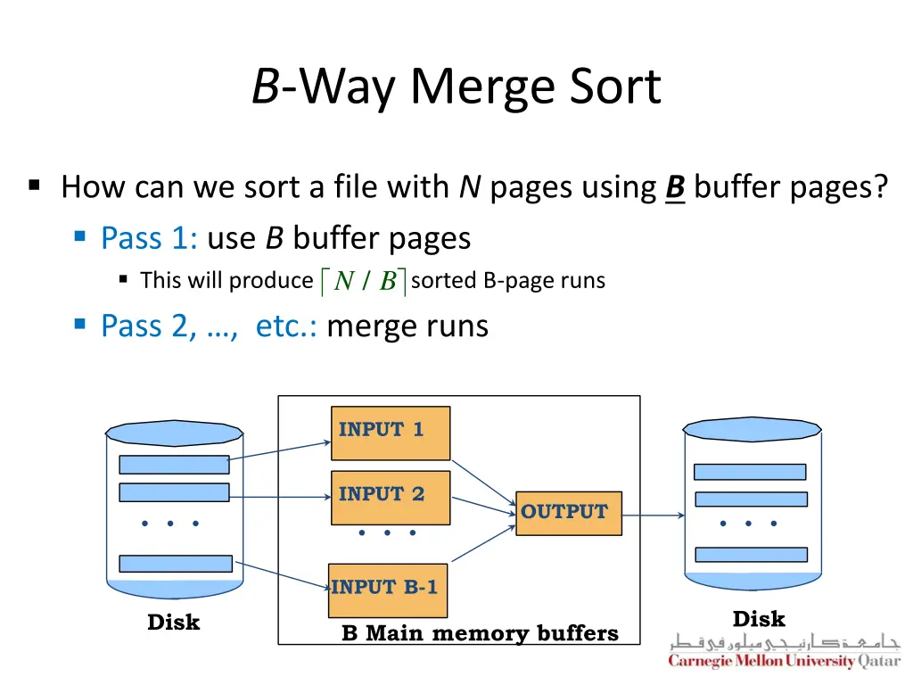 b way merge sort