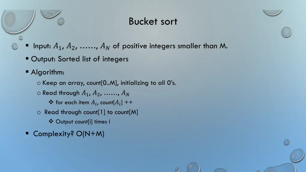 bucket sort