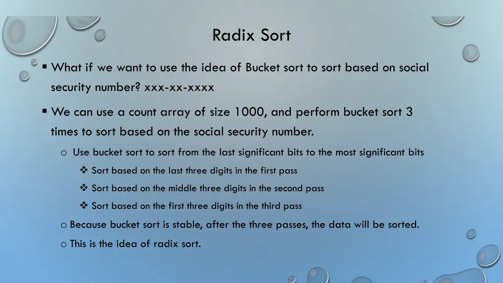 radix sort