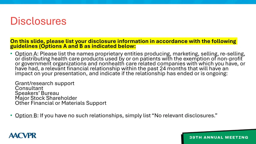 disclosures