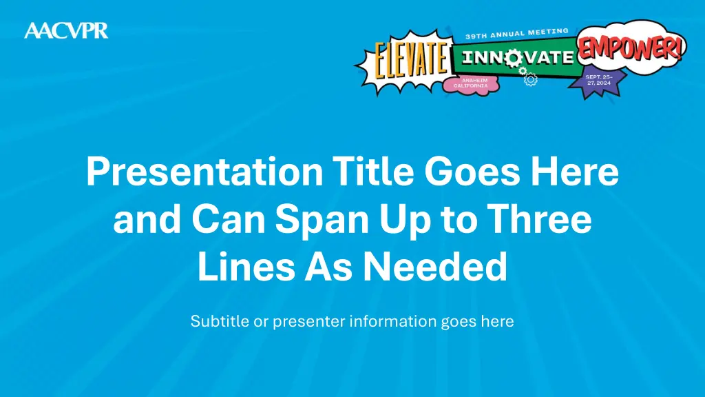 presentation title goes here and can span
