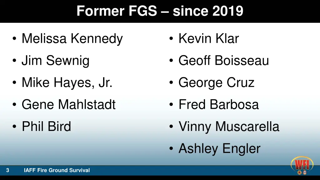 former fgs since 2019