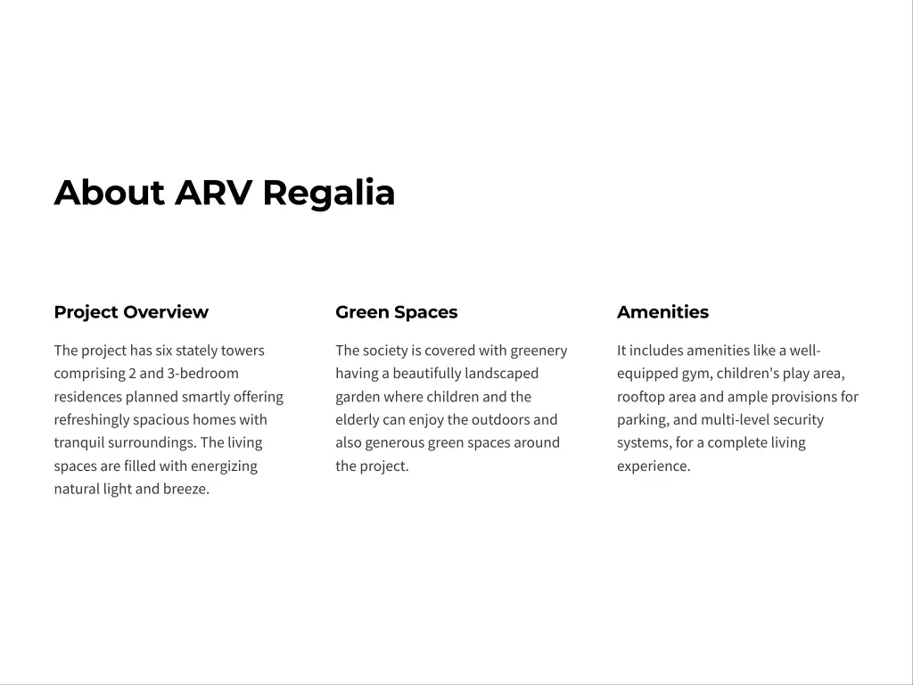 about arv regalia