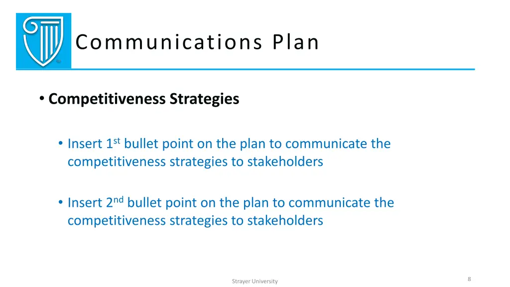 communications plan