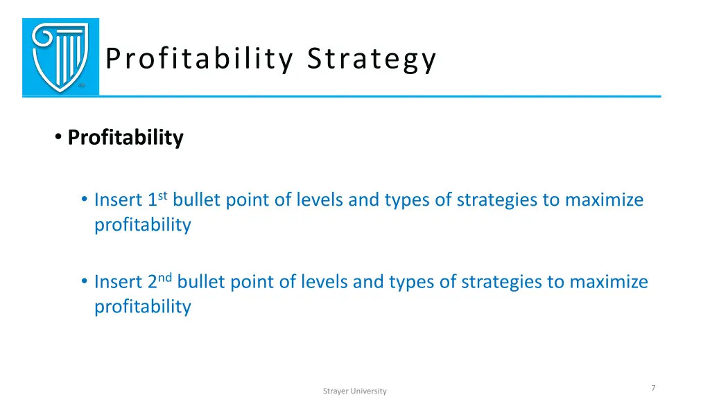 profitability strategy