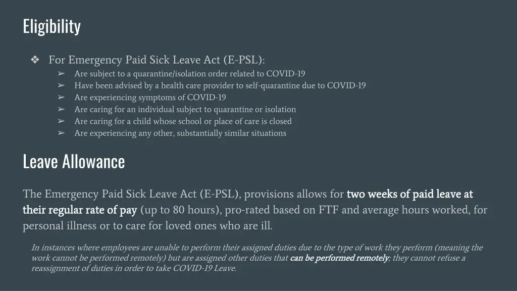 eligibility
