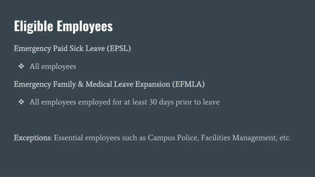 eligible employees
