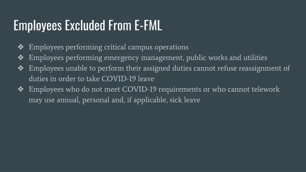 employees excluded from e fml