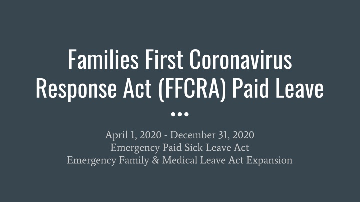 families first coronavirus response act ffcra
