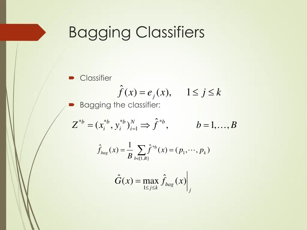 bagging classifiers