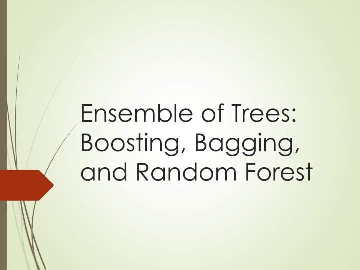 ensemble of trees boosting bagging and random