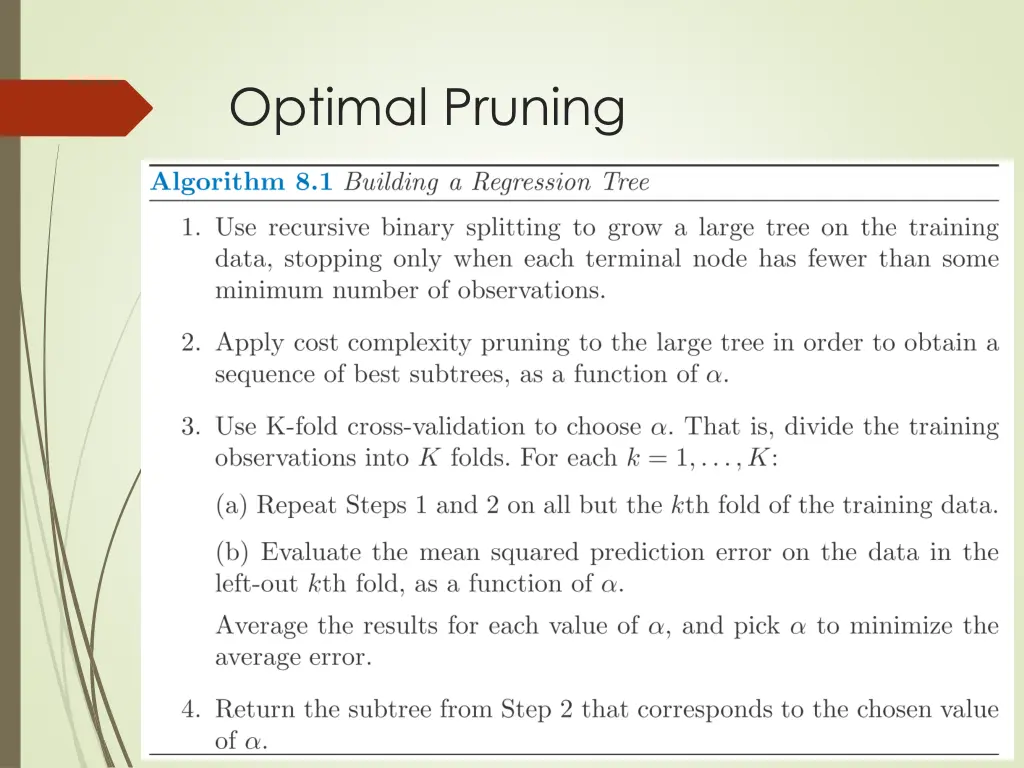 optimal pruning