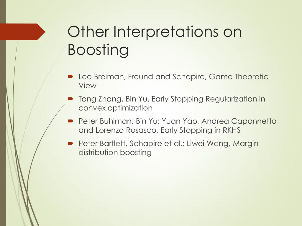 other interpretations on boosting