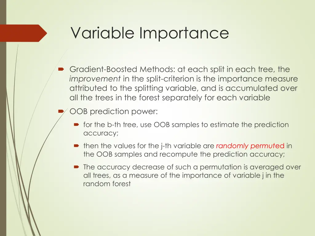 variable importance