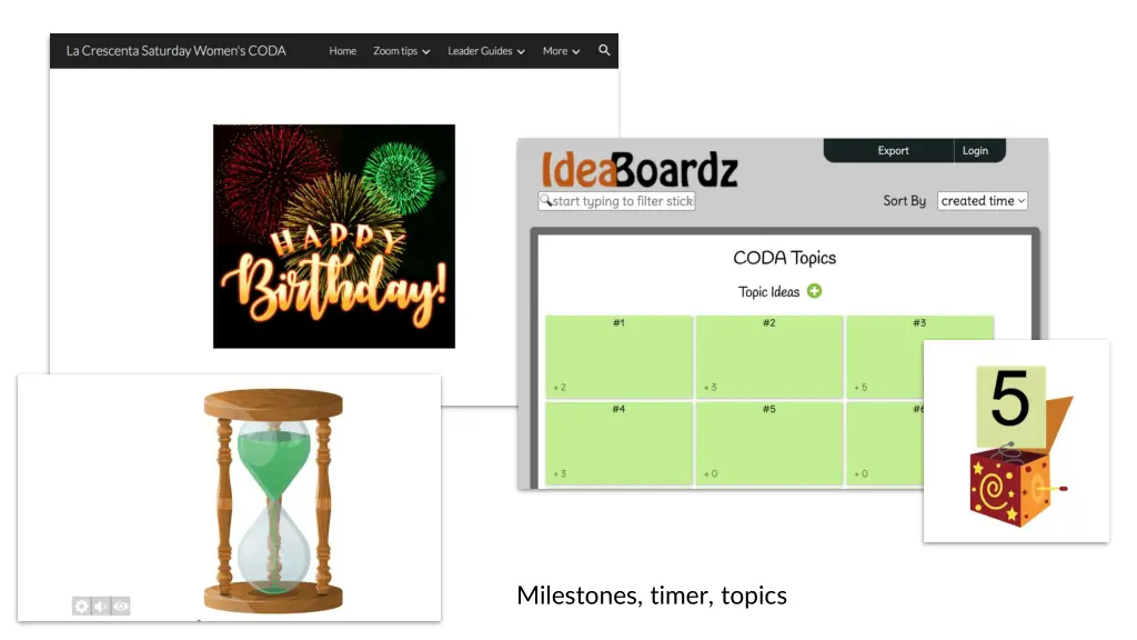 milestones timer topics