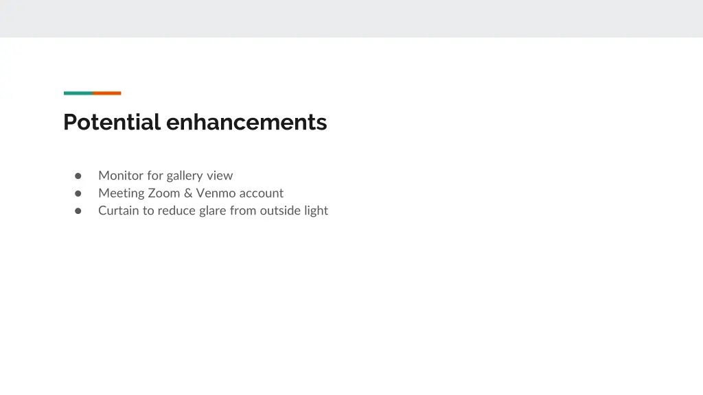 potential enhancements