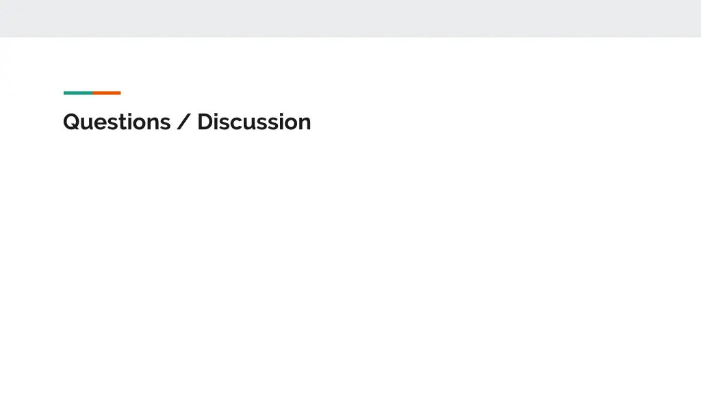 questions discussion
