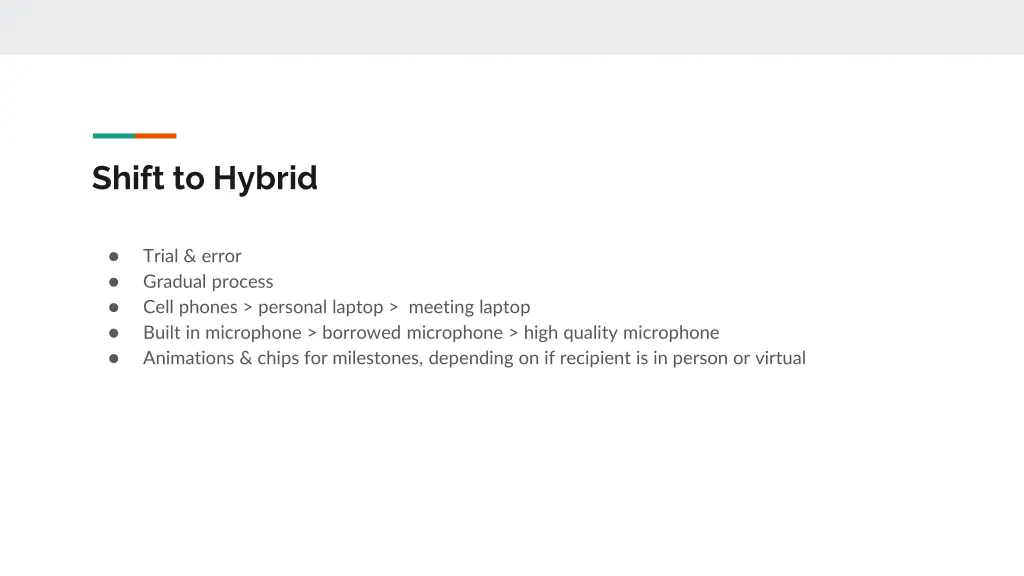 shift to hybrid