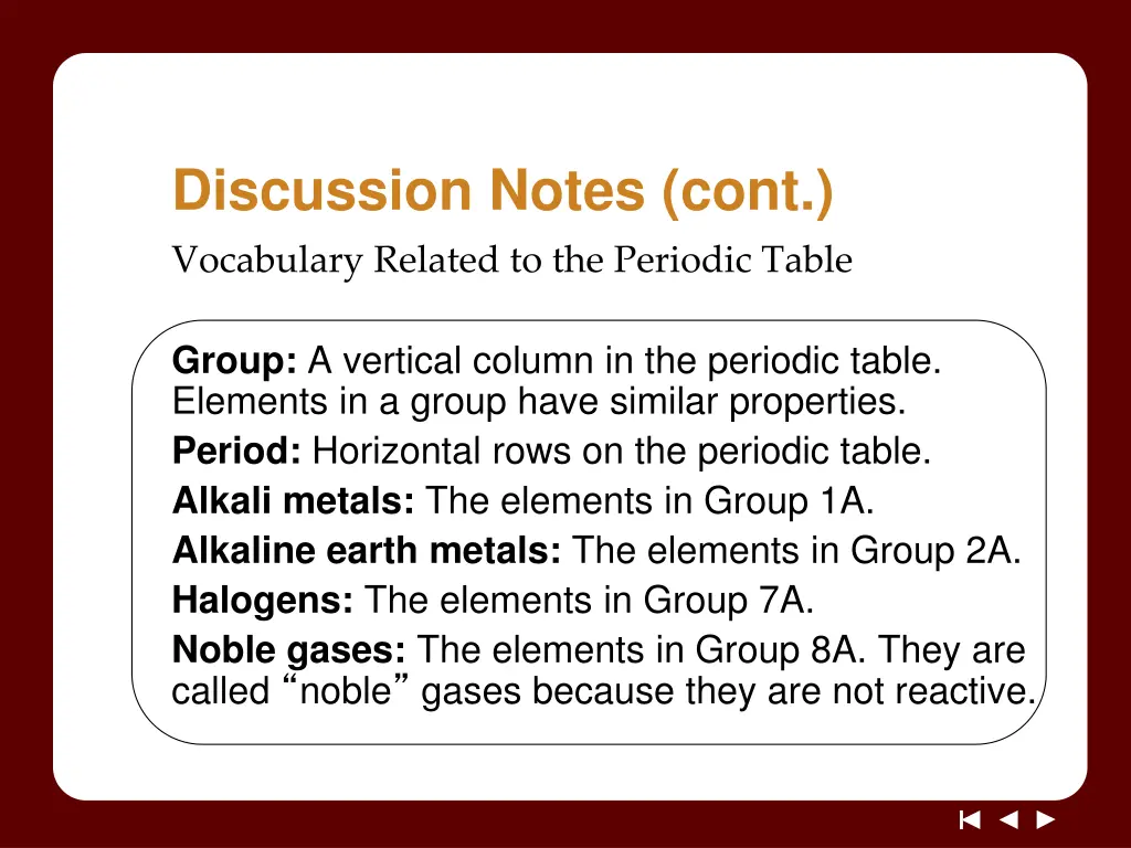 discussion notes cont