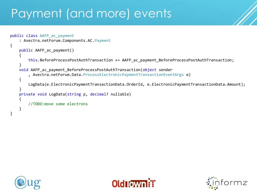 payment and more events 1
