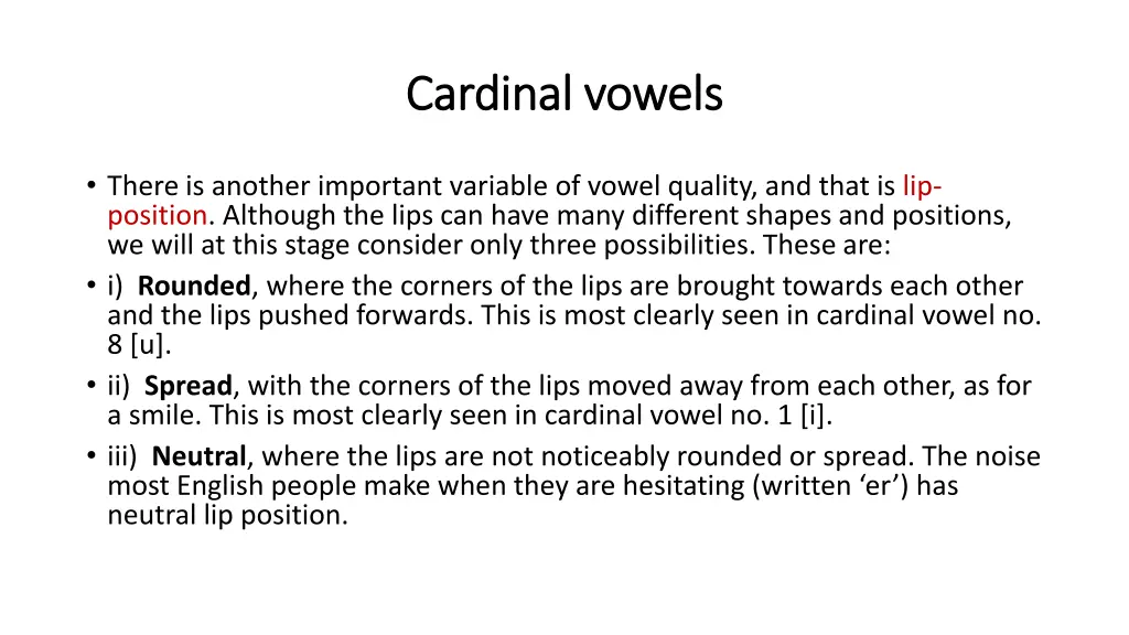 cardinal vowels cardinal vowels 2