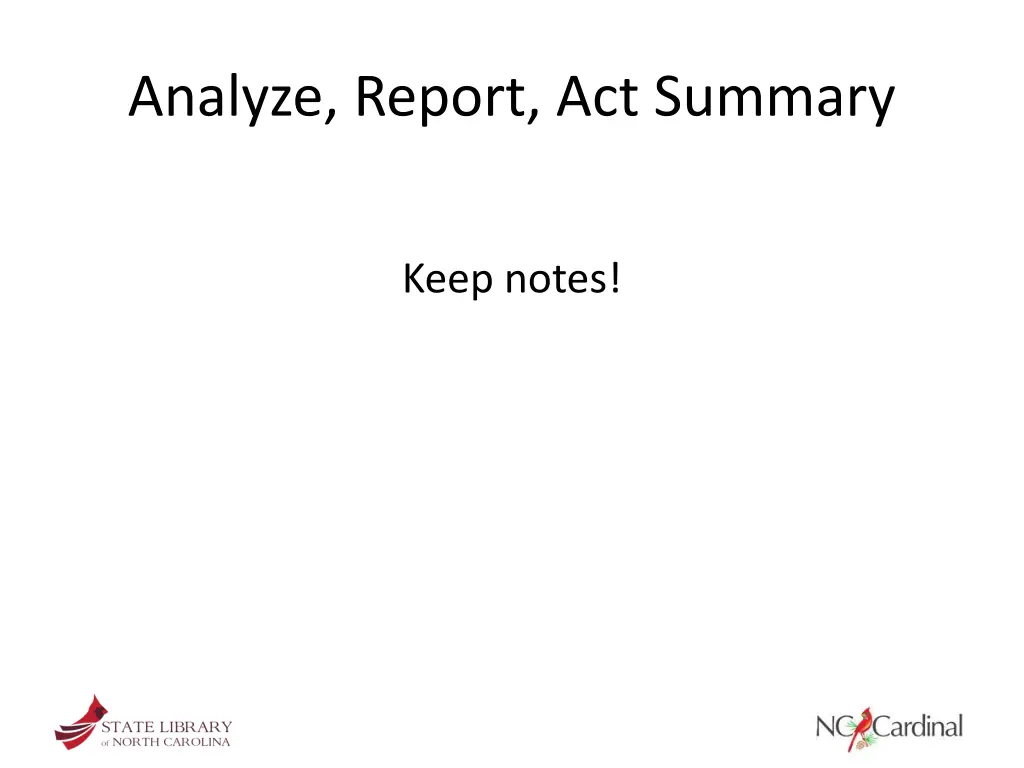 analyze report act summary