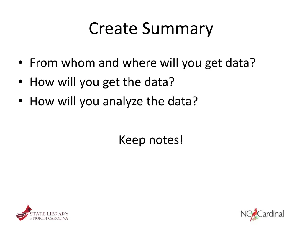 create summary