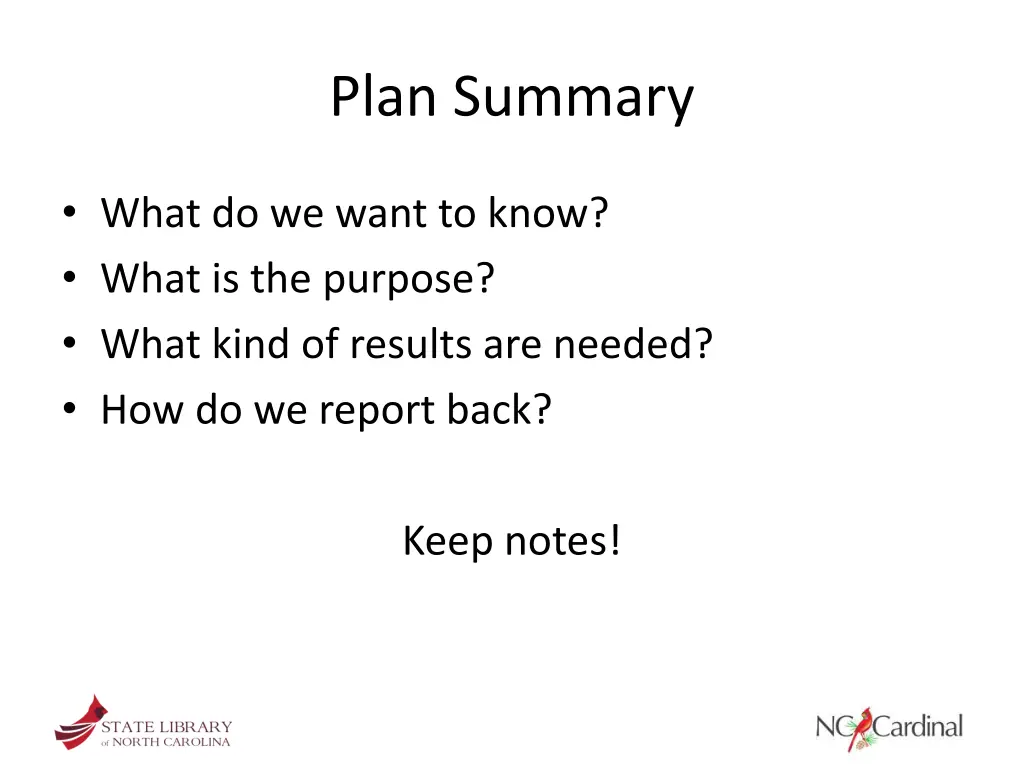 plan summary