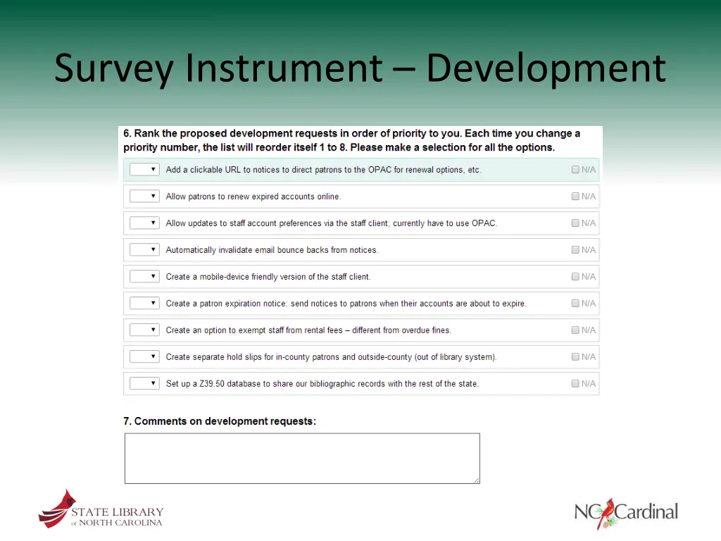 survey instrument development