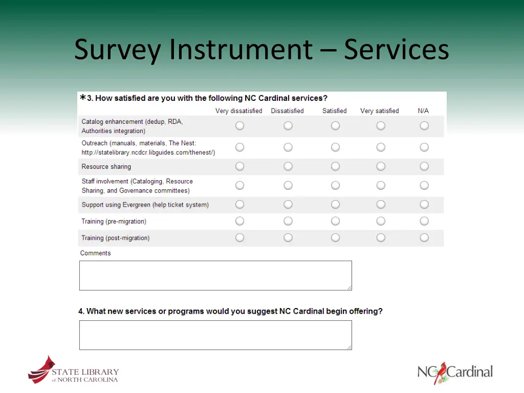 survey instrument services