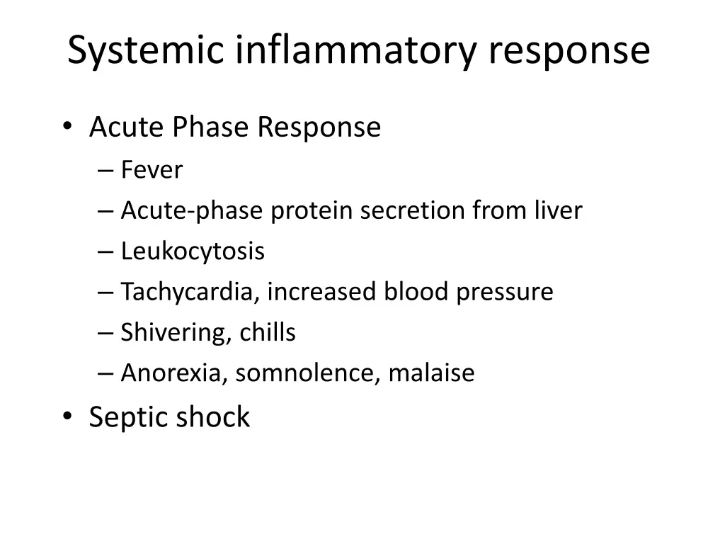 systemic inflammatory response