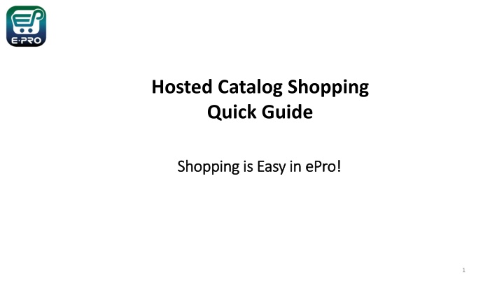 hosted catalog shopping quick guide