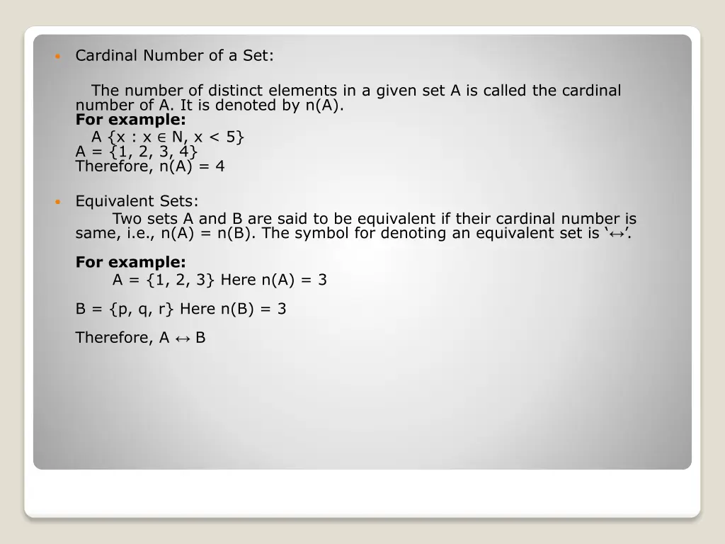 cardinal number of a set