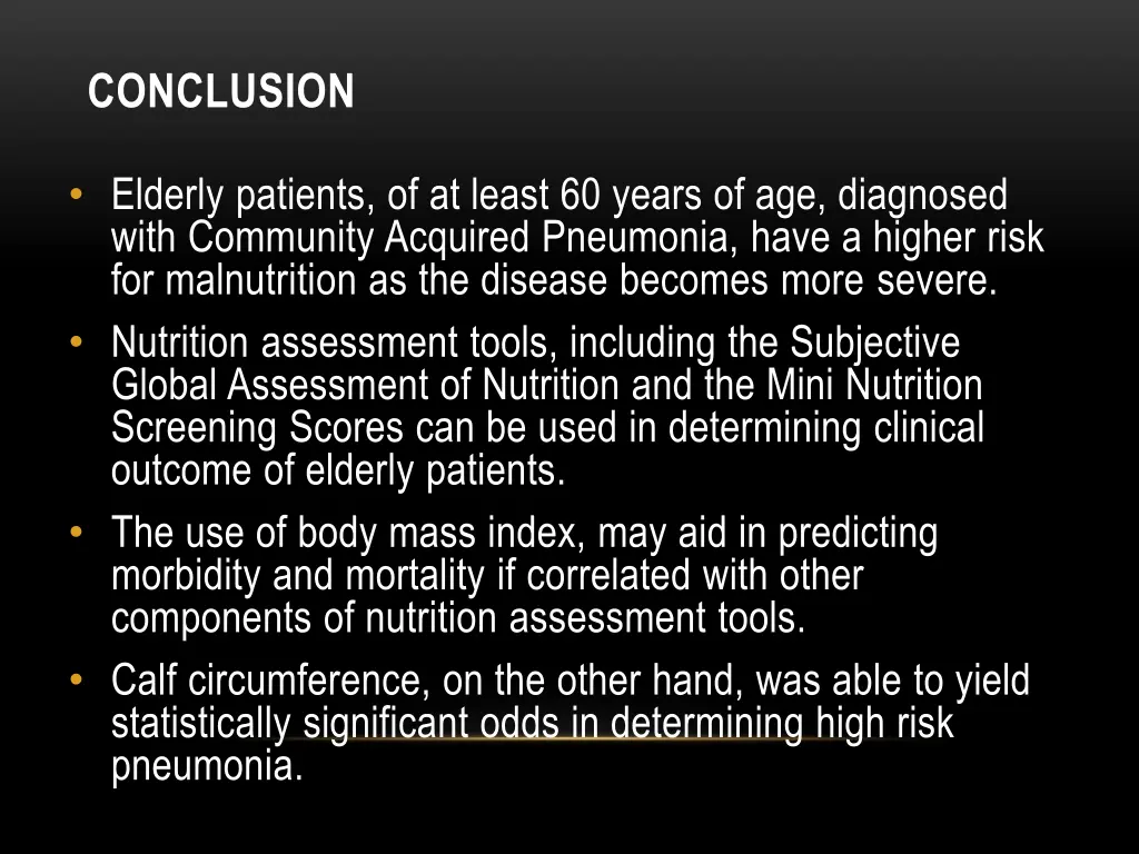 conclusion