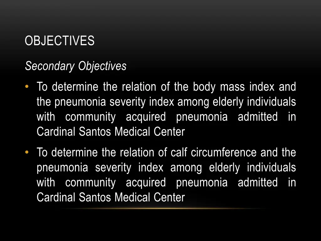 objectives 1