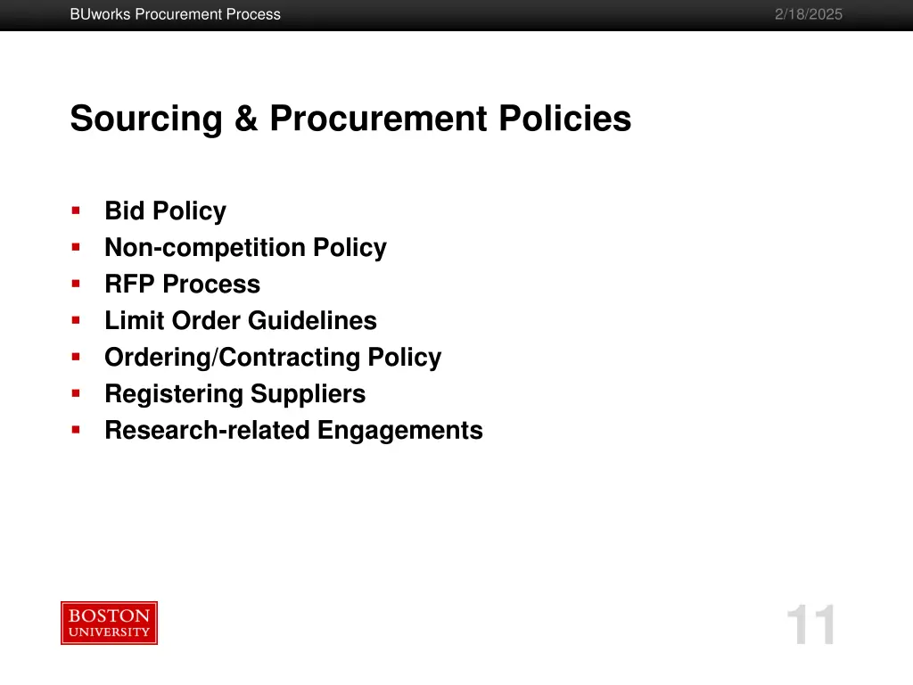 buworks procurement process