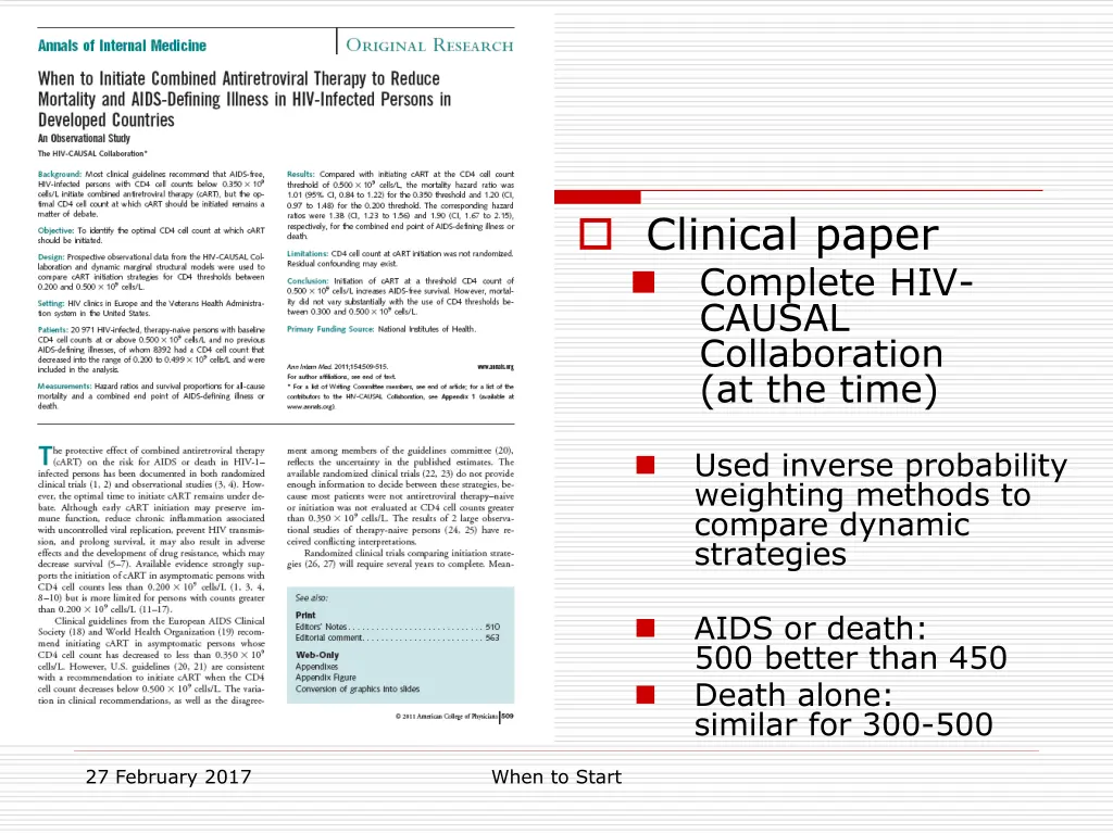 clinical paper complete hiv causal collaboration