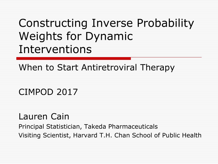 constructing inverse probability weights