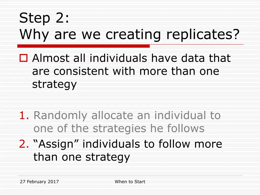 step 2 why are we creating replicates