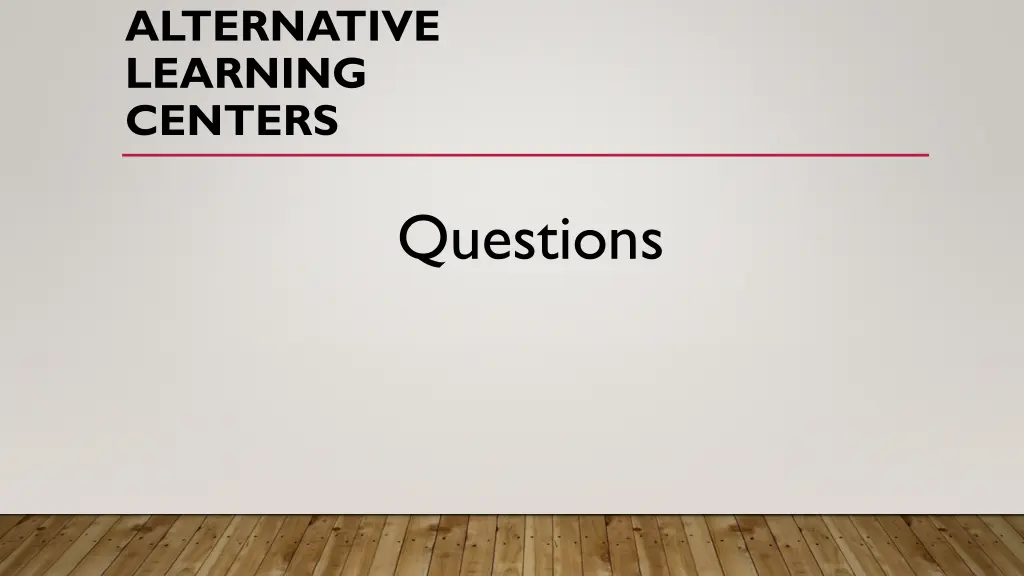 alternative learning centers 13