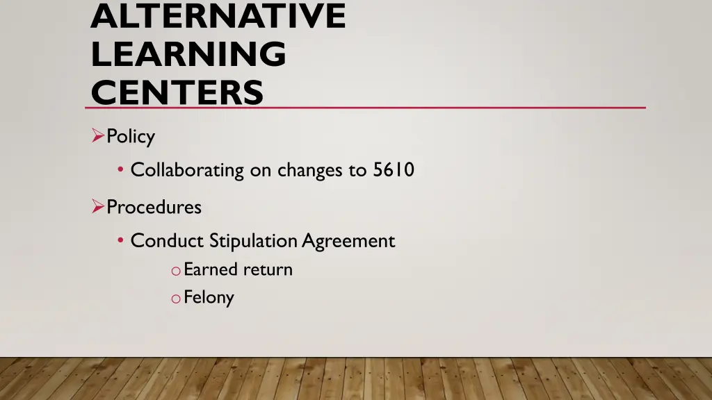 alternative learning centers 7