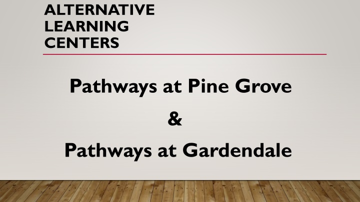 alternative learning centers