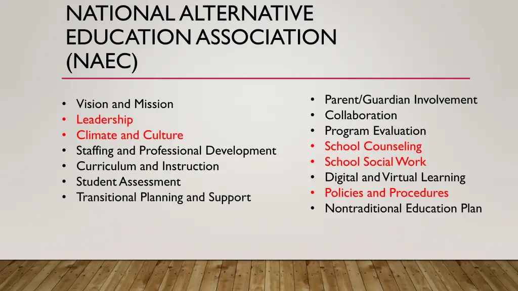 national alternative education association naec 1