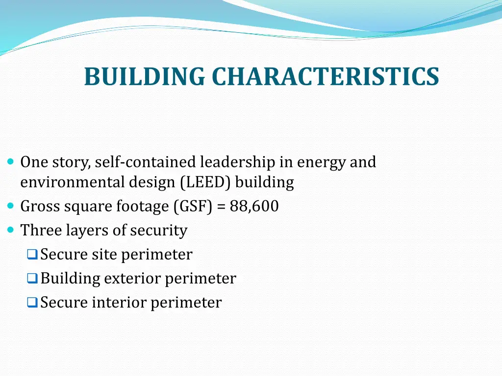 building characteristics